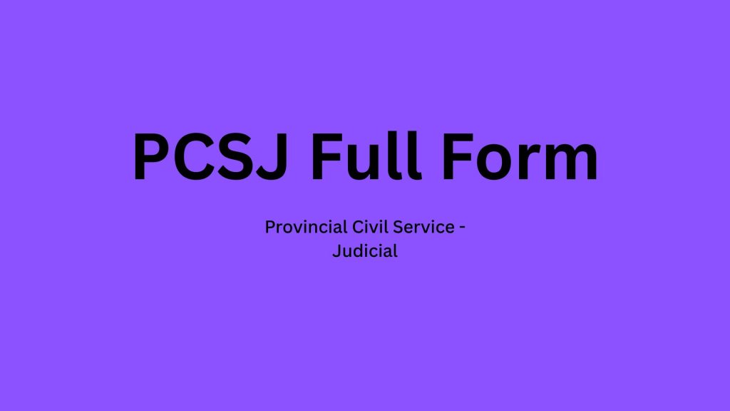 PCSJ Full Form